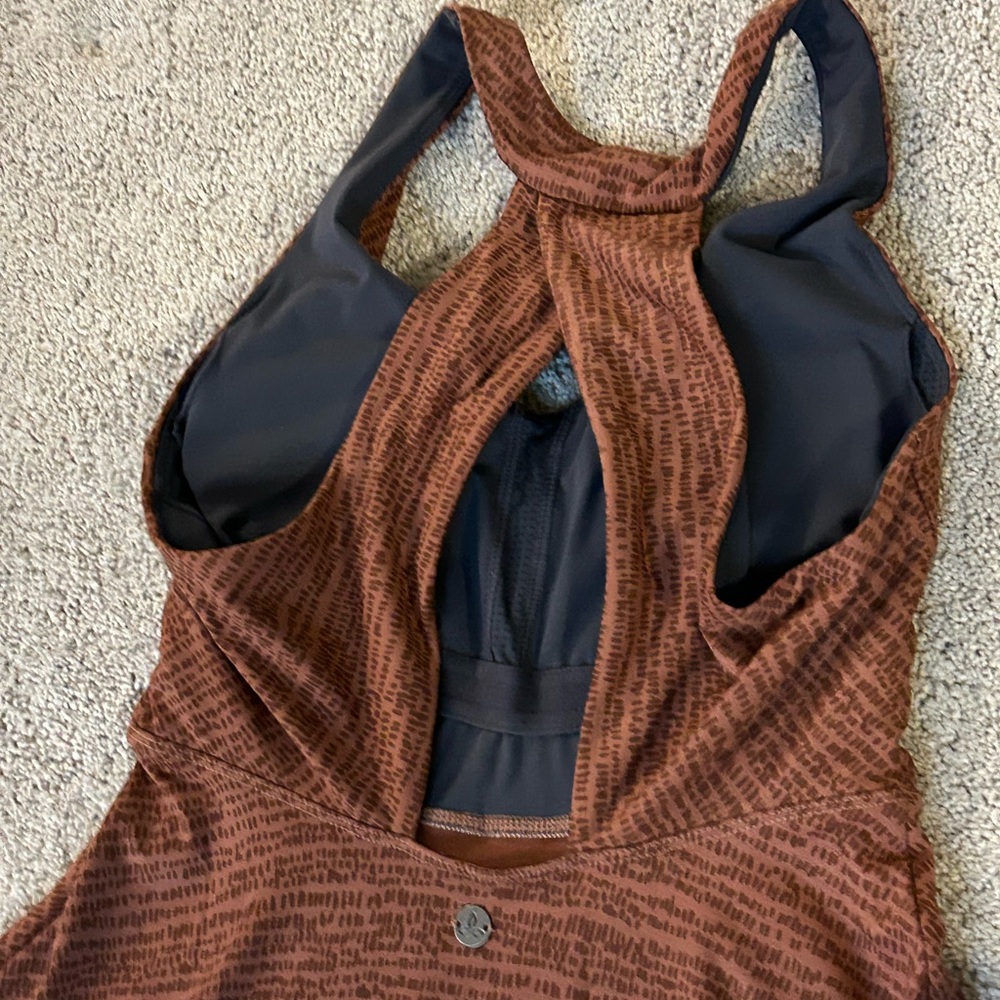 Prana Rust orange & Brown Racerback Maxi Dress - Picture 3 of 7